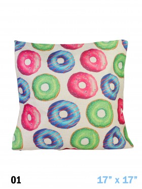 Donut Print Cushion Cover & Filler